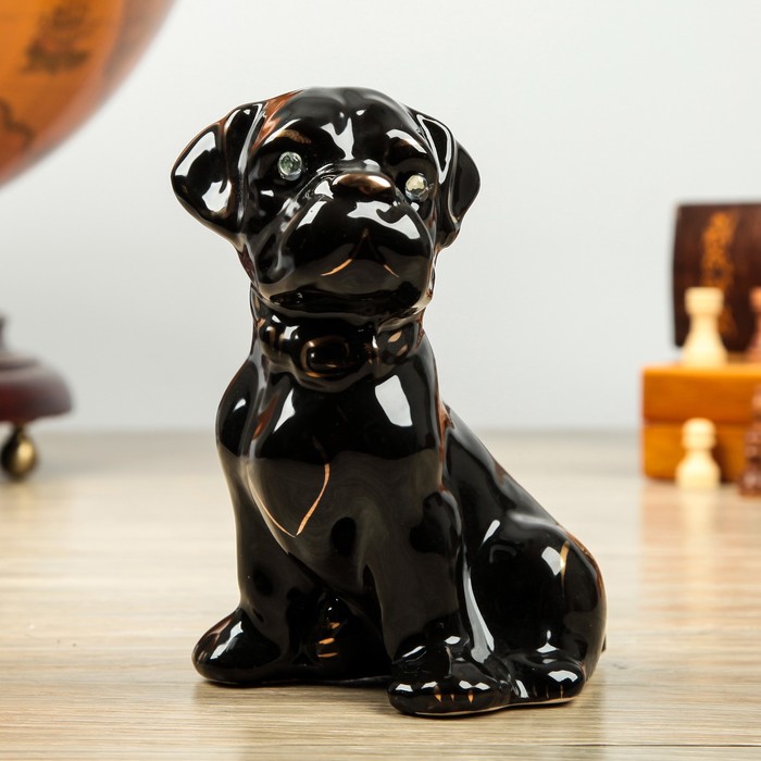 Копилка "Собак Тузик", мини, глянец, чёрный