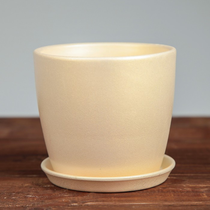 Цветочный горшок "Осень" 0,5 л перламутр лак