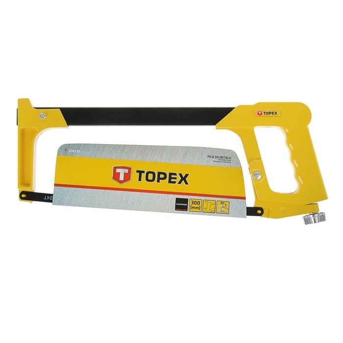 Ножовка по металлу TOPEX, 300 мм, алюминиевый, два положения, отсек для запасных полотен