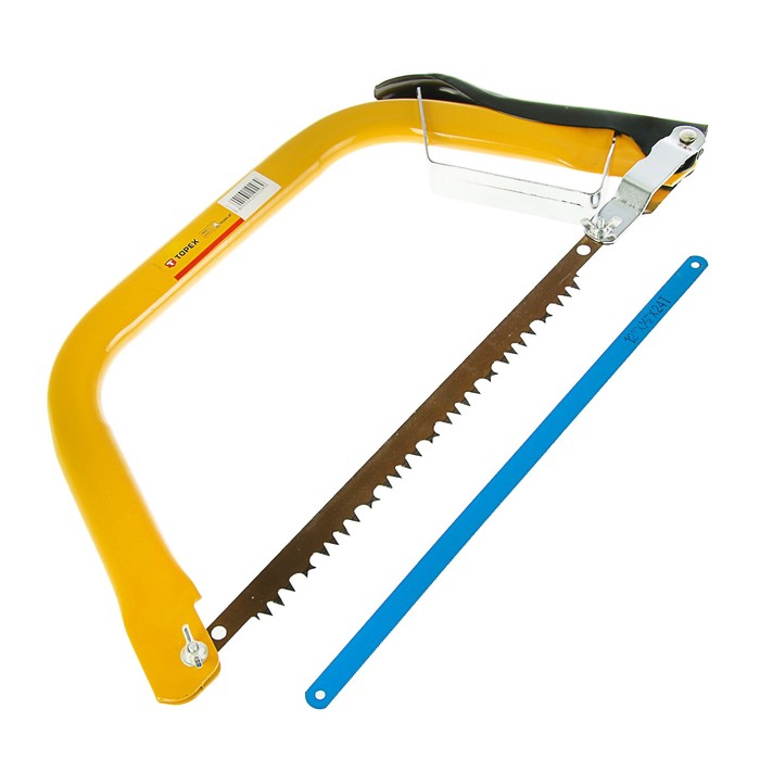Пила лучковая TOPEX, 300 мм, полотно для сырой древесины, защита ладони, быстрое крепление