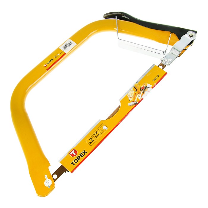 Пила лучковая TOPEX, 300 мм, полотно для сырой древесины, защита ладони, быстрое крепление