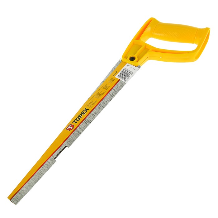 Ножовка узкая TOPEX, для отверстий, 300 мм, 9TPI, закалённые зубья, пластмассовая ручка
