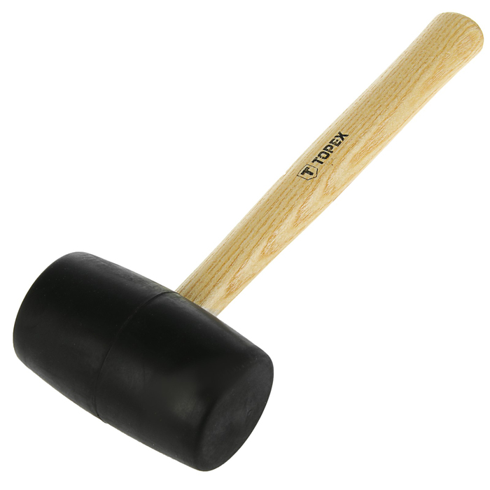 Киянка резиновая TOPEX, 680 г, 337мм, d=63мм, рукоятка деревянная, профилирована