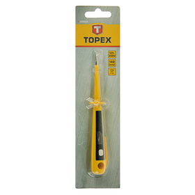

Отвёртка индикатор напряжения TOPEX, 140 мм, 125-250 В, профилированная рукоятка