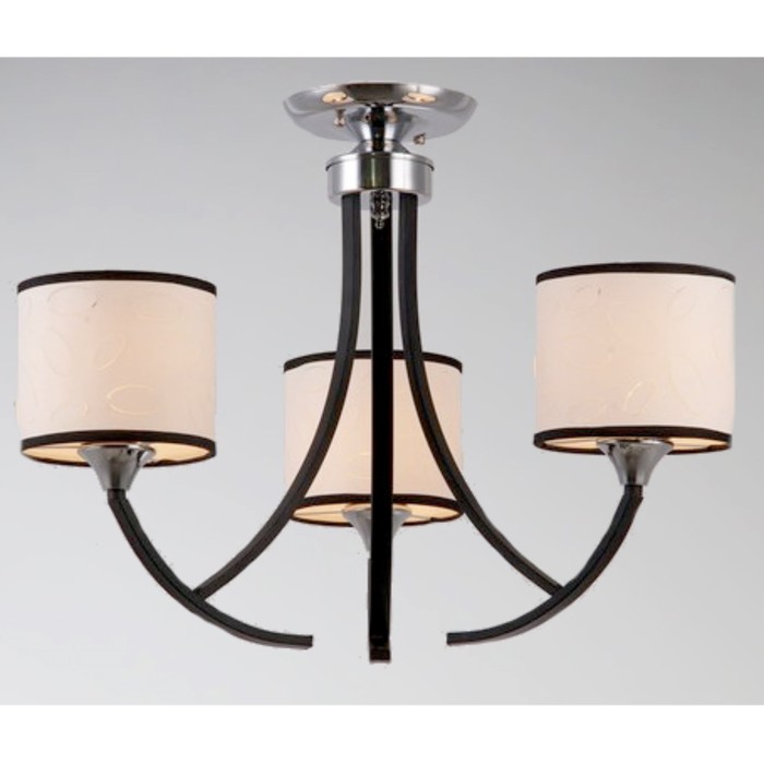 Люстра "Дана" 3xE27x60Вт хром+черный 50x50x50см.