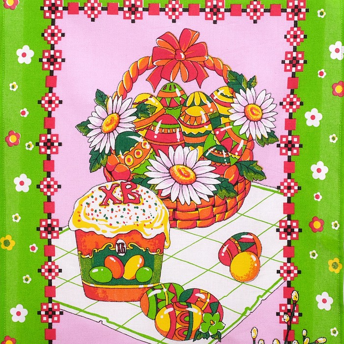 Набор полотенец DomoVita ПАСХА, цвет зелёный, 50х70 см 4 шт в коробке