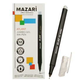 

Ручка гелевая Mazari Jumbo Atlant, 0.5 мм, увеличенный запас чернил, одноразовая, чёрная