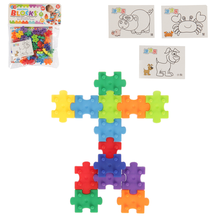 Мини-конструктор «Пазлы», 64 детали