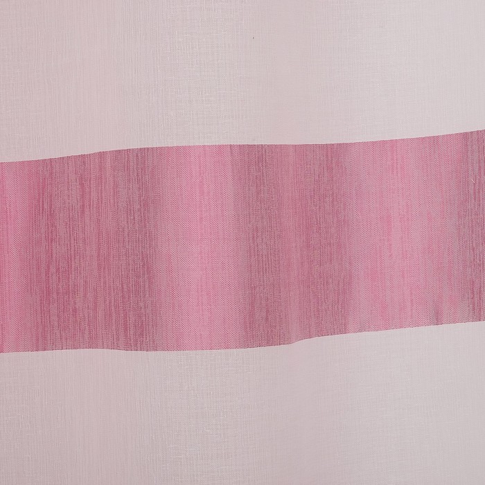 Тюль "Этель" 290х280 Винный расвет (горизонтальная полоса) б/утяжелителя, 100% п/э