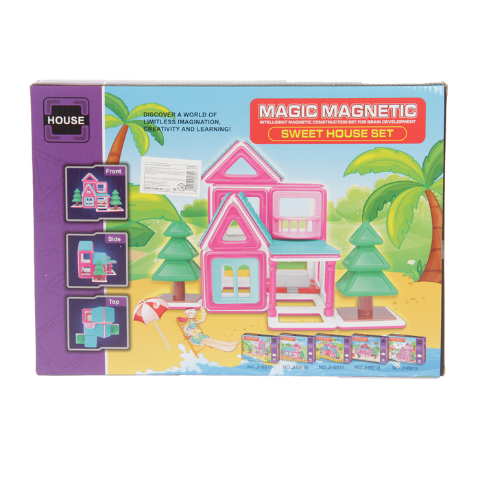 Конструктор магнитный «Забавный домик», 38 деталей