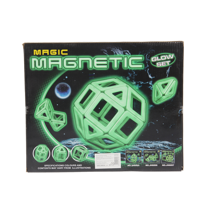 Конструктор магнитный «Неоновые фигуры», 26 деталей