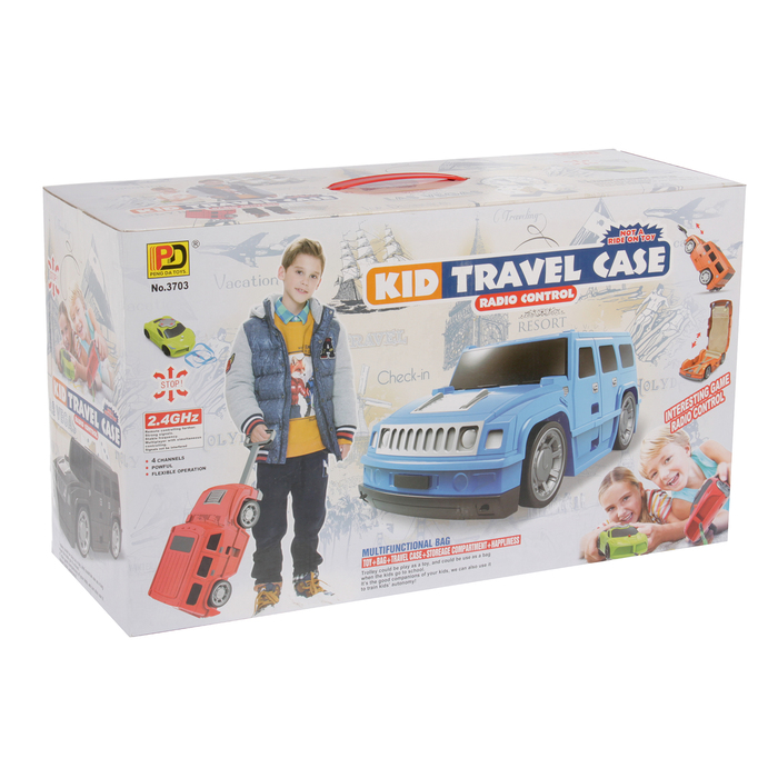Машина-чемодан "Джип", на радиоуправлении, цвета МИКС