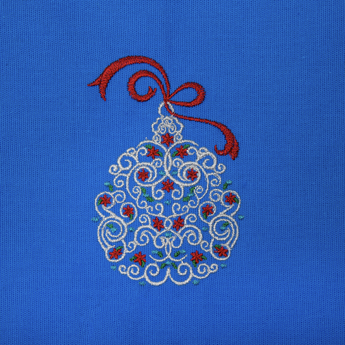 Набор салфеток "Этель" Новогодний шар. 40х40 цвет синий, 2 шт, с ВМГО хл, 200 гр/м²