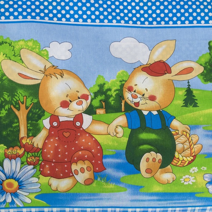 Постельное бельё "Экономь и Я" 1,5 сп. Поход цвет Синий 145х210 ± 5 см, 150х210 ± 5 см, 50х70 ± 5 см, бязь 120 гр/м²