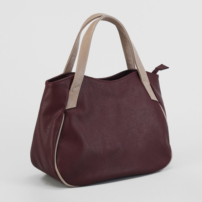 Сумка женская, отдел на молнии, наружный карман, цвет вишнёвый