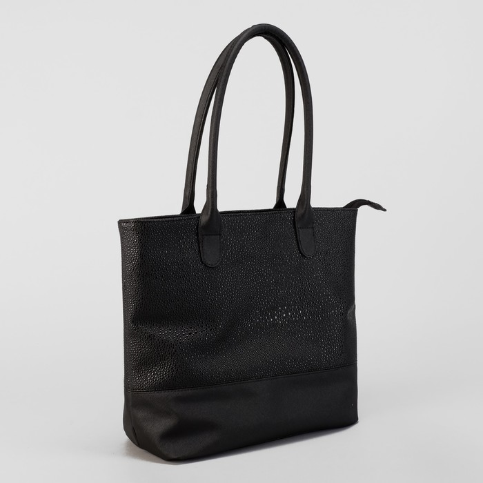 Сумка женская, отдел с перегородкой на молнии, наружный карман, цвет чёрный