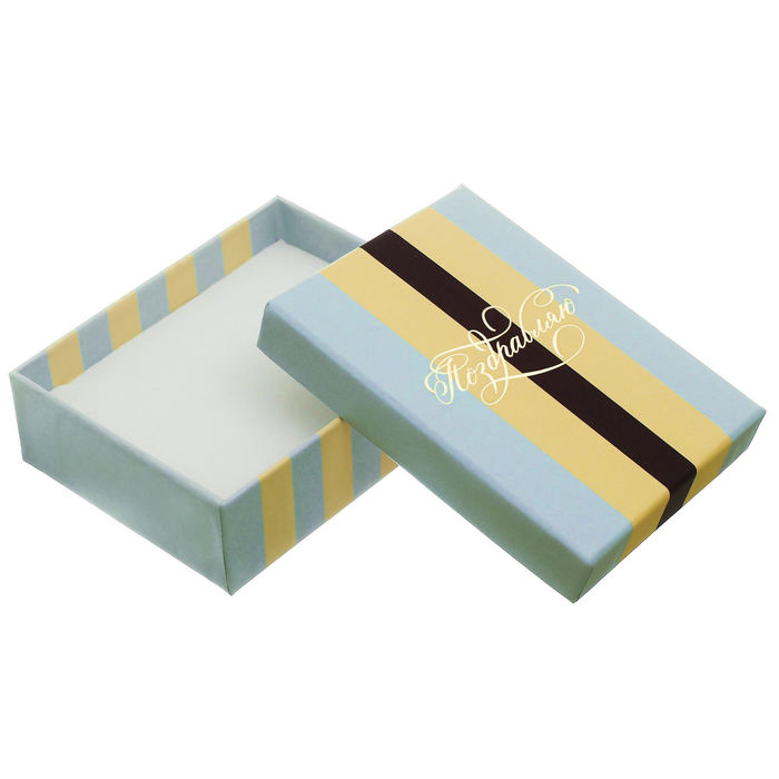 Подарочная коробочка под кулон/серьги/кольцо с тиснением«Брызги шампанского», 7 х 9 х 2,8 см