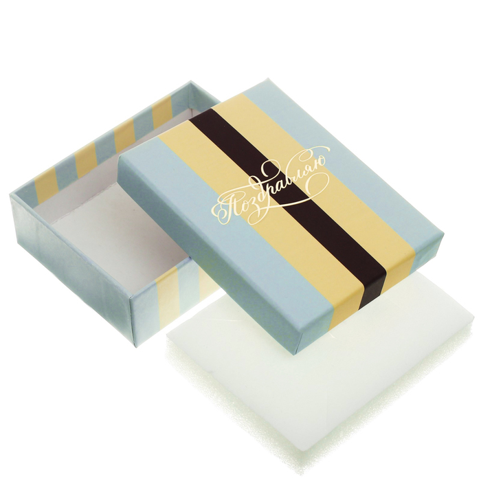 Подарочная коробочка под кулон/серьги/кольцо с тиснением«Брызги шампанского», 7 х 9 х 2,8 см