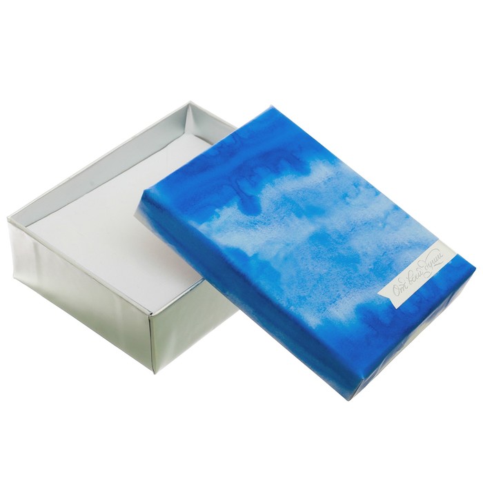 Подарочная коробочка под кулон/серьги/кольцо с тиснением«Серебряная мечта», 7 х 9 х 2,8 см