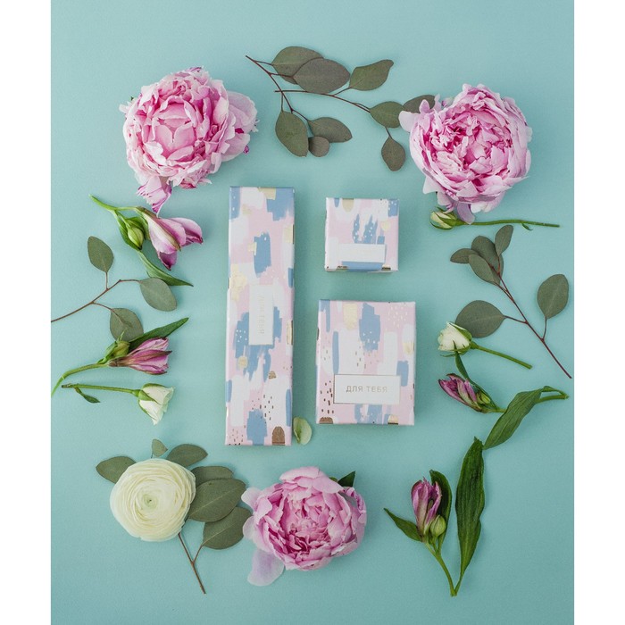 Подарочная коробочка под кулон/серьги/кольцо с тиснением«Яркая фантазия», 7 х 9 х 2,8 см