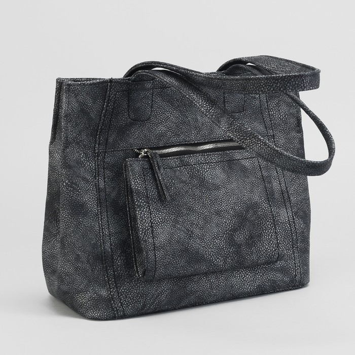 Сумка женская, отдел на молнии, 2 наружных кармана, цвет синий