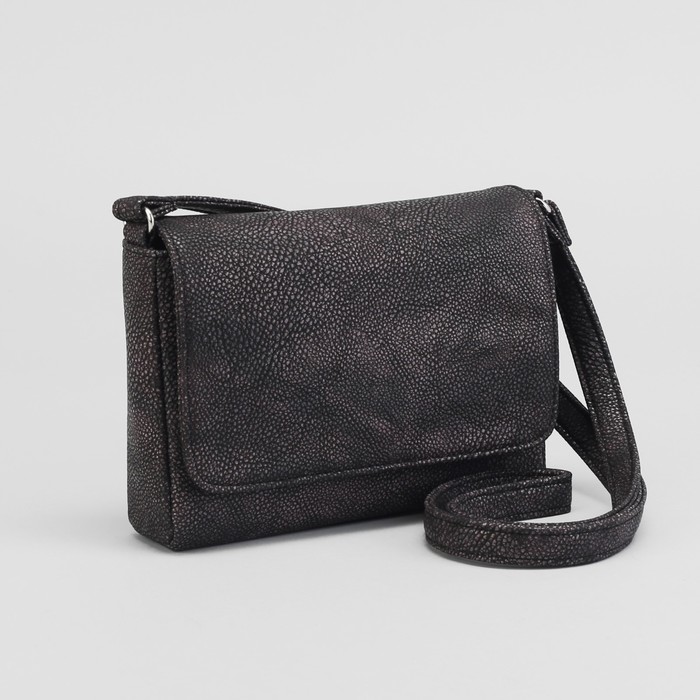 Сумка-кошелек жен, отдел на молнии, длинный ремень, цвет бордовый