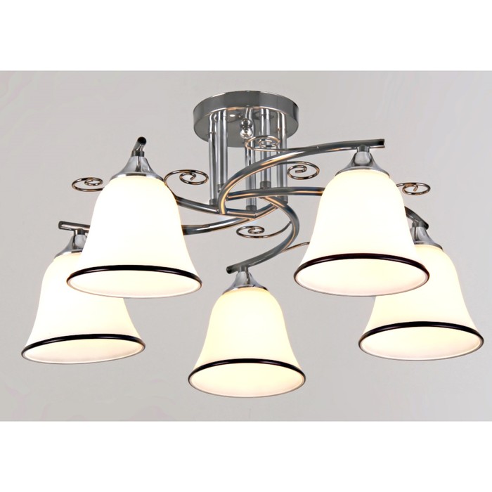 Люстра "Фелиция" 5xE27x60Вт черный+хром 50x50x25см.