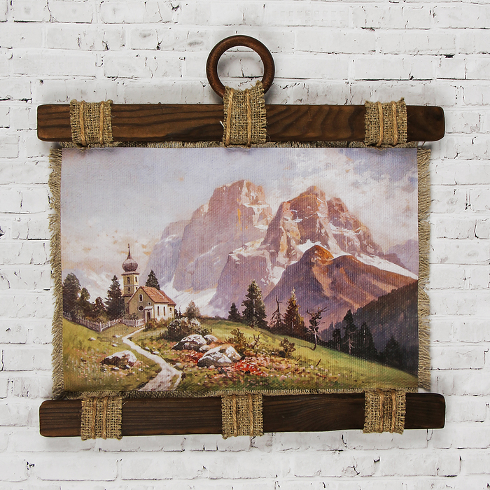 Сувенир свиток "Церковь у подножия гор"