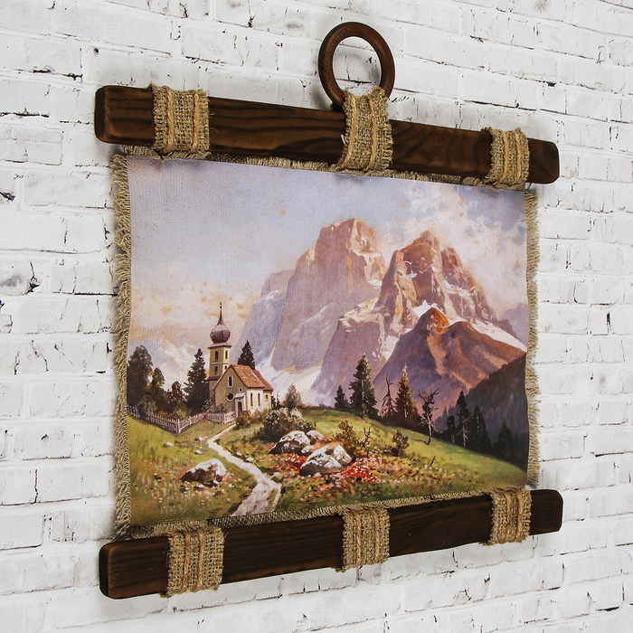 Сувенир свиток "Церковь у подножия гор"