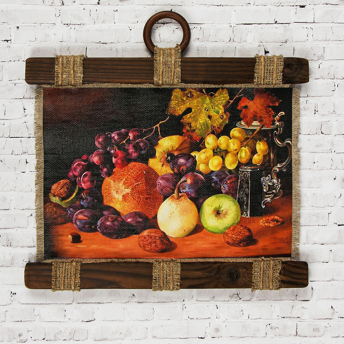 Сувенир свиток "Фрукты и 2 кружки"