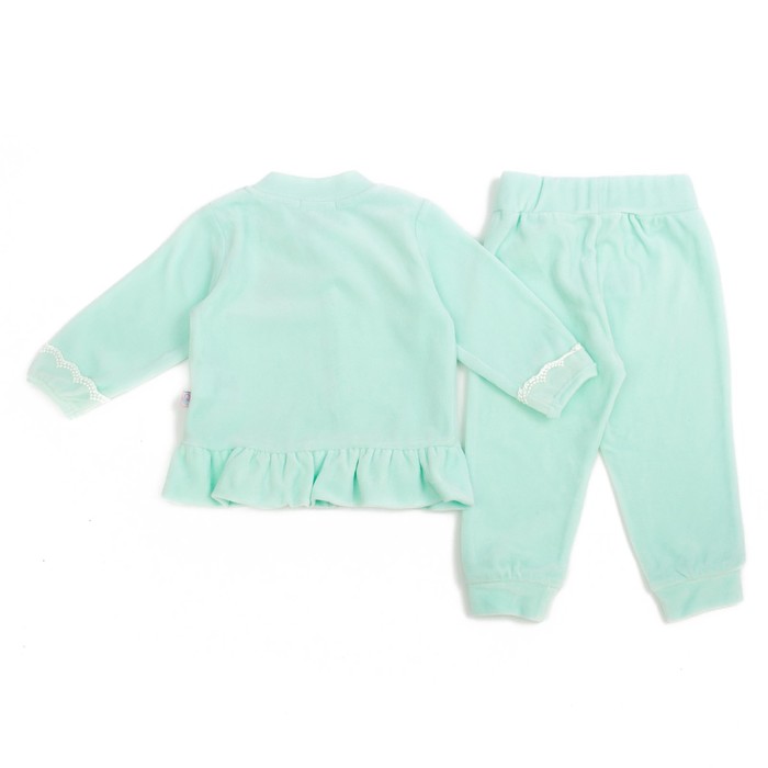 Комплект для девочки (джемпер на молнии+брюки), рост 104 см, цвет голубой