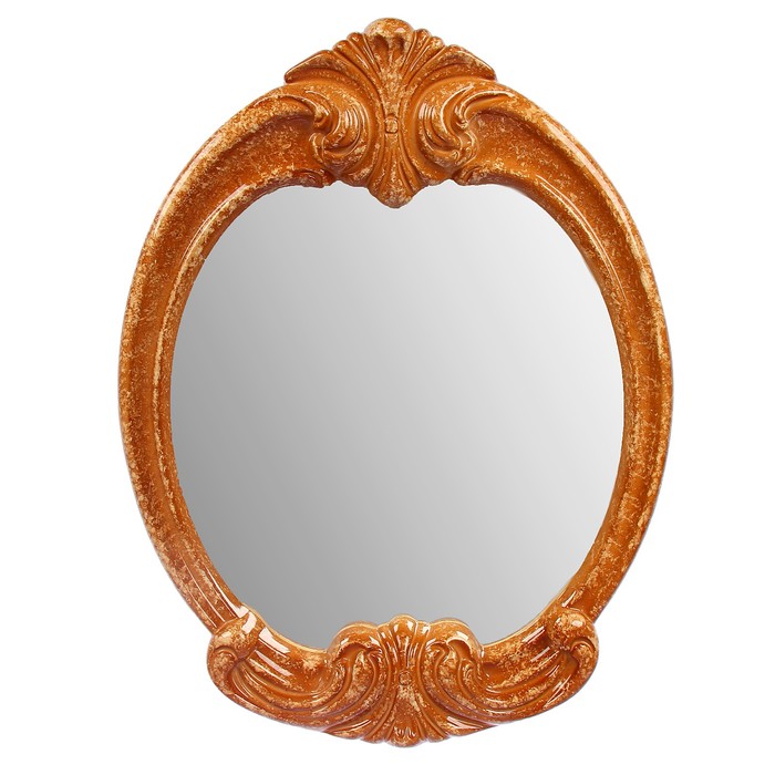 Зеркало «Виктория», размер отображения 40х44 см, красный гранит