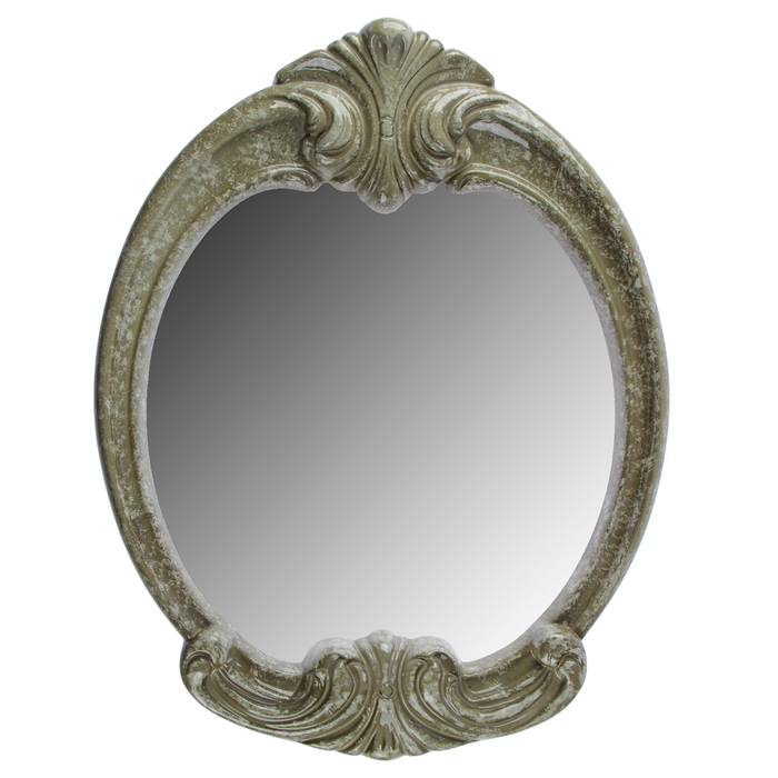 Зеркало «Виктория», размер отображения 40х44 см, принц зелёный