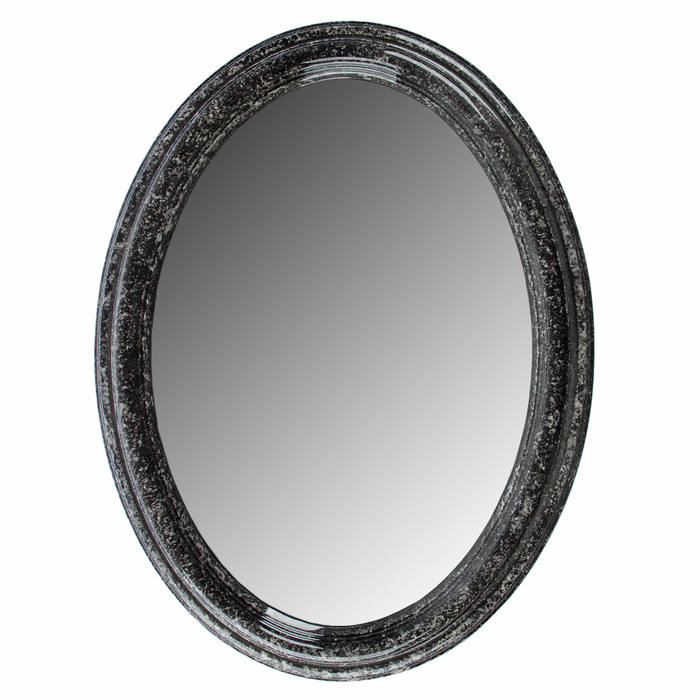 Зеркало «Овальное», размер отображения 65х45 см, чёрный мрамор