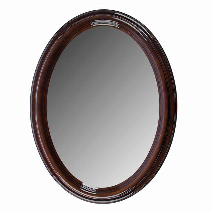 Зеркало «Овальное», размер отображения 65х45 см, тёмный орех