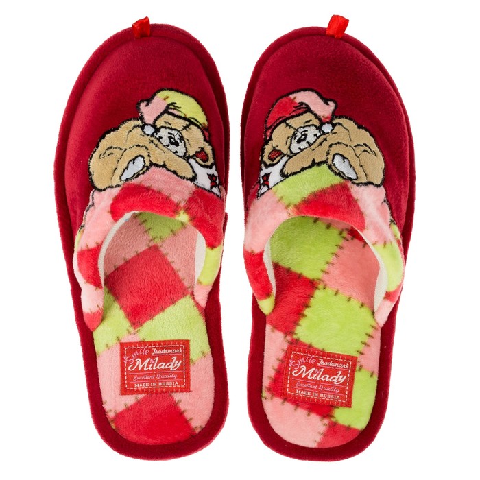 Туфли комнатные  женские арт. DW-C-8-103-08 (красный) (р. 37)