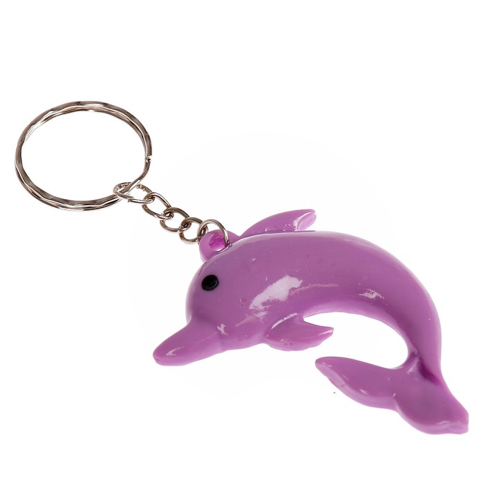 Брелок пластик "Цветной дельфин" МИКС 5,7х3х0,7 см