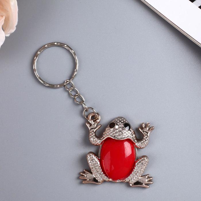 Брелок пластик "Лягушка красочная" МИКС 3,2х3,7 см