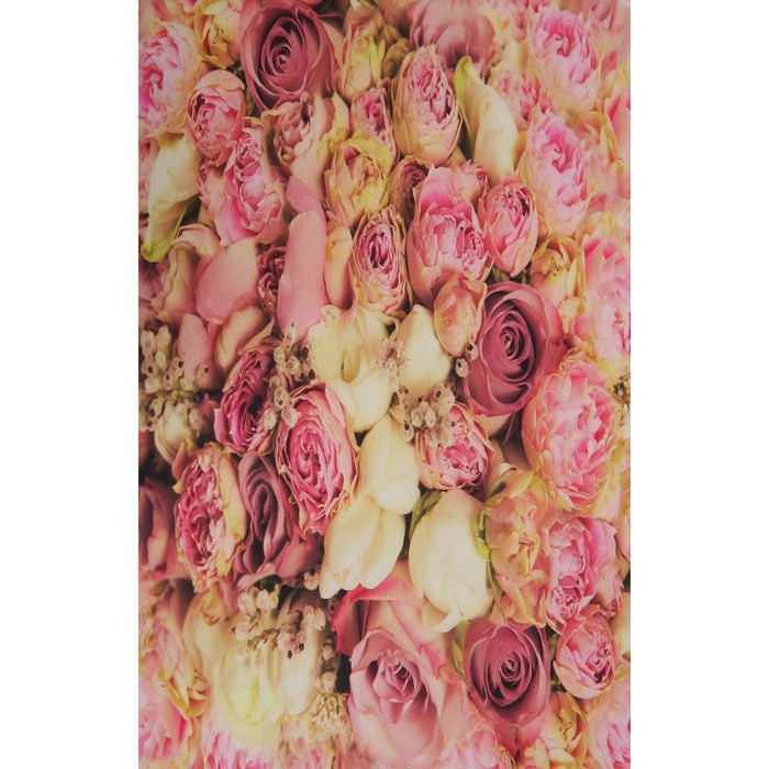 Фотофон винил "Розы и пионы" стена 80х125 см
