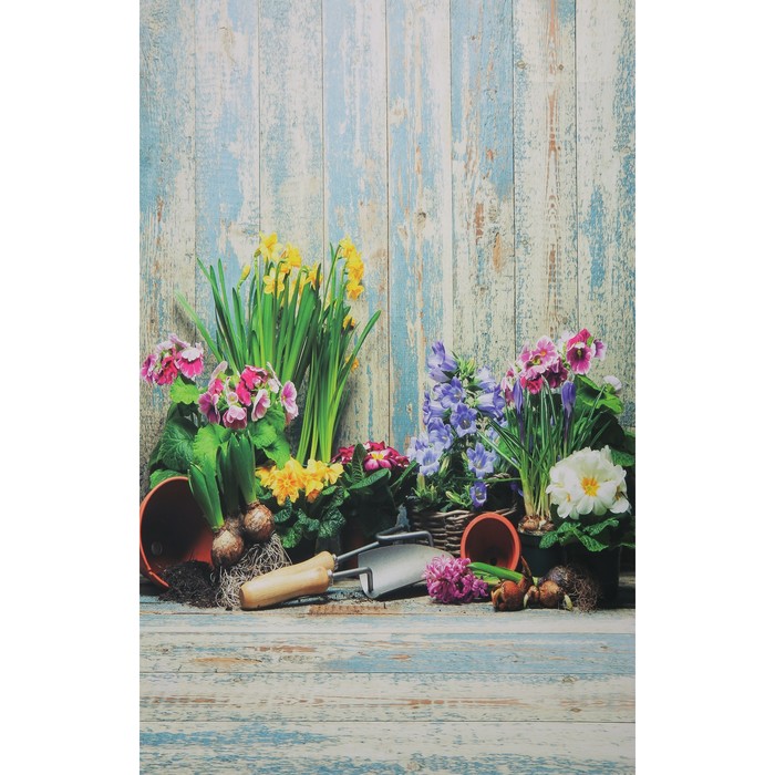 Фотофон винил "Сад, огород" стена+пол 80х125 см