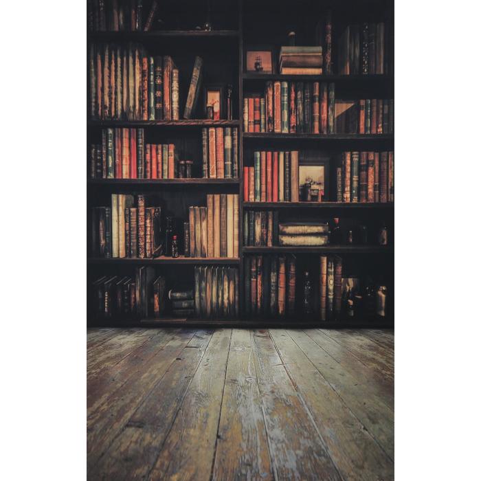 Фотофон винил "Библиотека" стена+пол 80х125 см