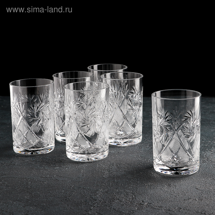 Набор стаканов хрустальных «Мельница», 250 мл, 6 шт набор из 4 хрустальных стаканов highland 375 мл
