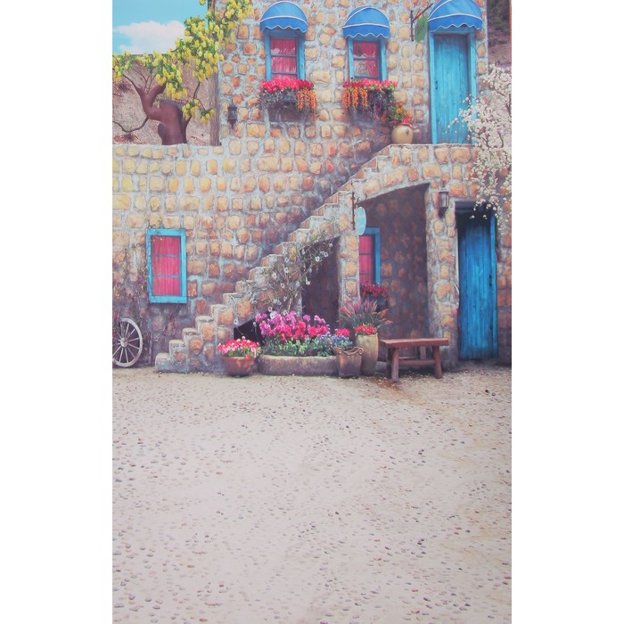 Фотофон винил "Улица" стена+пол 80х125 см