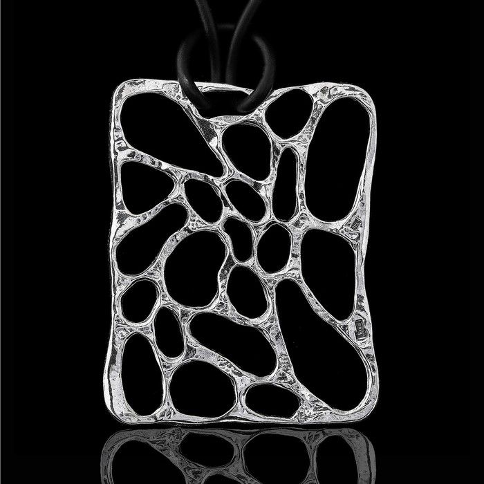 Кулон "Индиго", цвет чернёное серебро