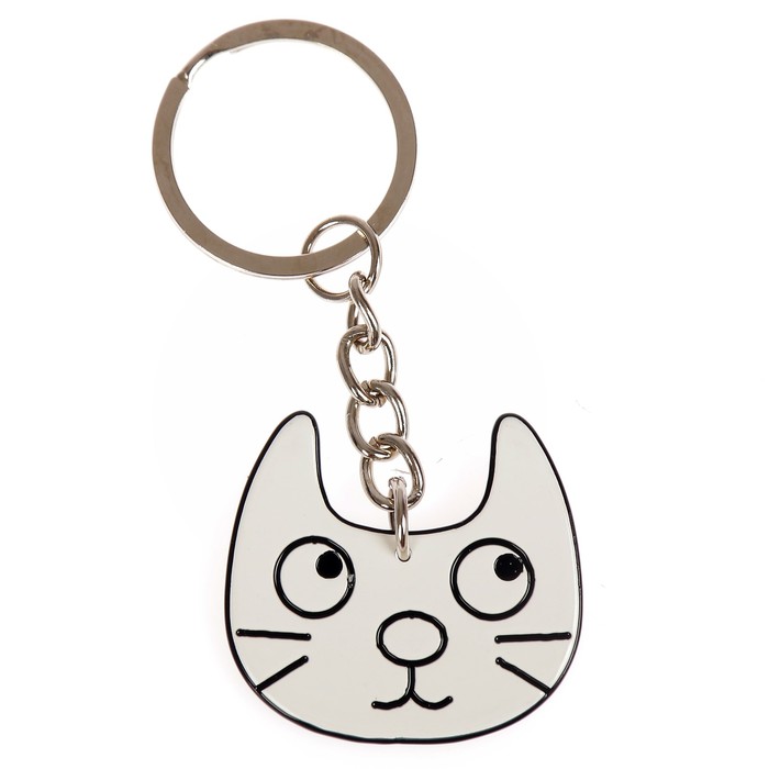 Брелок пластик "Котик" 3,2х2,8 см