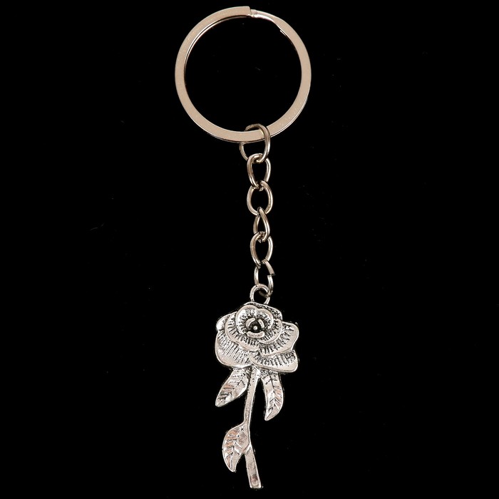 Брелок металл "Роза" 4,2х2 см