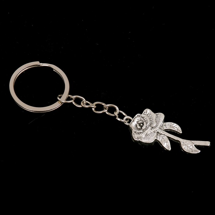 Брелок металл "Роза" 4,2х2 см