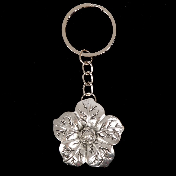 Брелок металл "Цветочек" 3,5х3,5х1 см