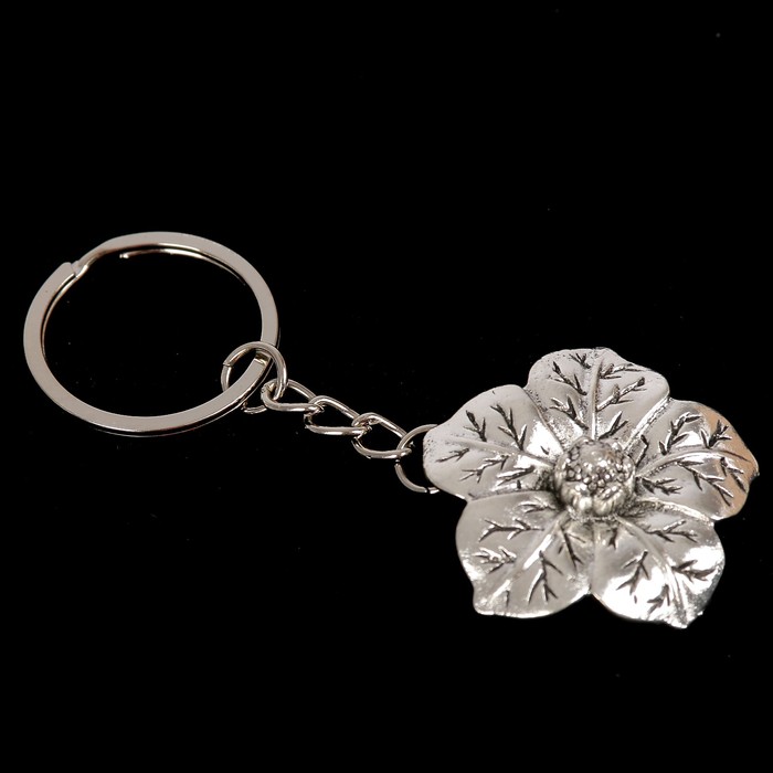 Брелок металл "Цветочек" 3,5х3,5х1 см