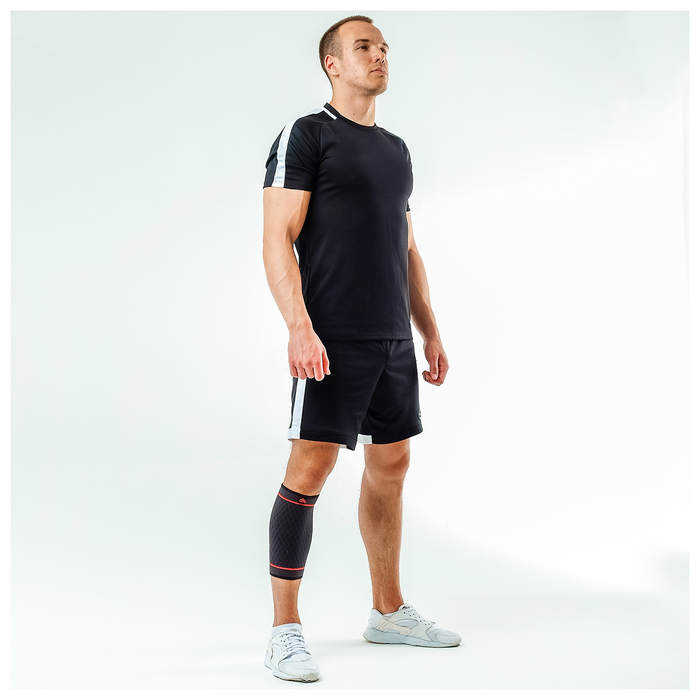 Суппорт голени, размер универсальный (1 шт), цвет черно-красный